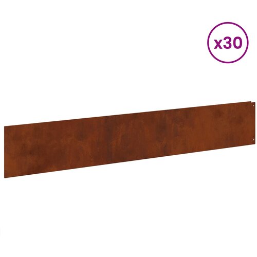  Ograda oko Travnjaka 30 pcs 100 x 18 cm Čelik Rđa Slike
