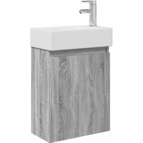 vidaXL Kopalniška omarica s tapo Siva Sonoma 45,5 x 22,5 x 84 cm, (5000245248) Cene