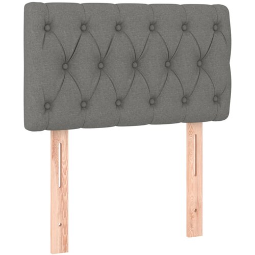 Maison Chic posteljno vzglavje - vzglavna omarica - nočna omarica temno sivo 80x7x78/88 cm blago, (21707499) Slike