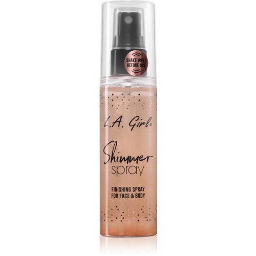 L.A. Girl Cosmetics Shimmer Spray pršilo za fiksiranje make-upa za obraz in telo odtenek Rose Gold 80 ml Cene
