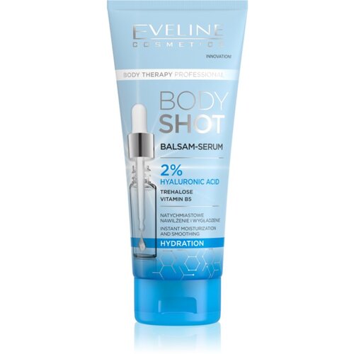 Eveline Cosmetics Body Shot 2% Hyaluronic Acid globinsko vlažilni balzam za suho kožo 200 ml Slike