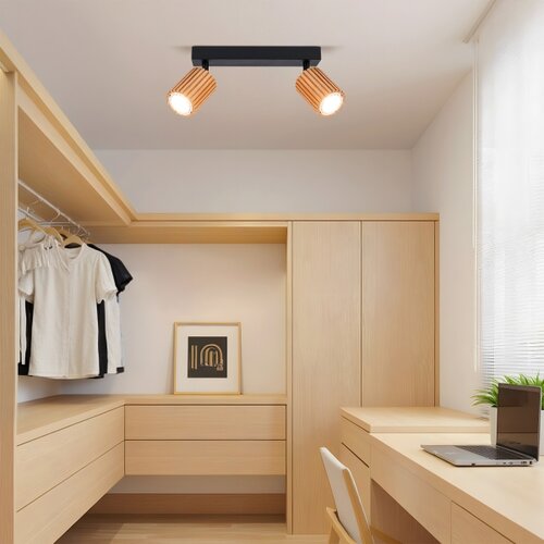 Brilagi - Spot svetiljka MODERN WOOD 2xGU10/8W/230V drvo/crna Slike