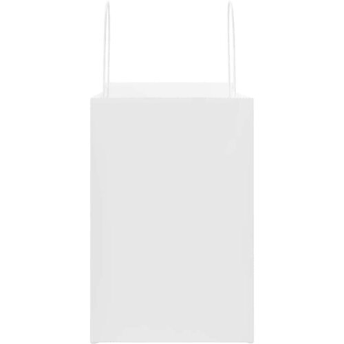  Papirnate vrećice 250 kom s ručkama bijele 26x17x25 cm Slike
