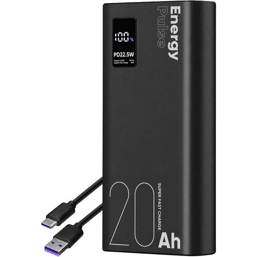  Obal Me EnergyPulse prenosna baterija 20000mAh 22W z digitalnim zaslonom črne barve Cene