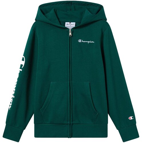 Champion Puloverji Hooded Full Zip Sweatshirt Zelena Slike