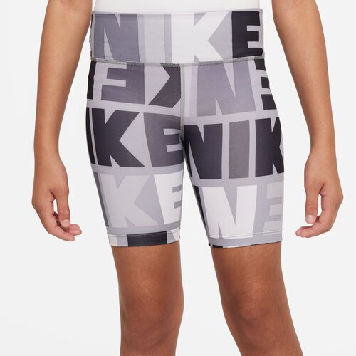 Nike g nk df one bke shrt logo prnt, fitnes helanke za devojčice , siva DZ4623 Slike