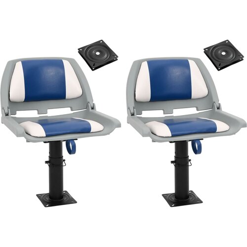VidaXL Sedež za čoln 2 kosa s podstavkom nastavljiv 360&amp;deg; vrtenje Slike