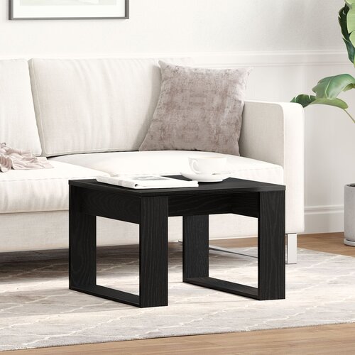VidaXL Stolić za kavu Crni hrast Drvo 50 x 50 x 35 cm Izdržljiv Slike
