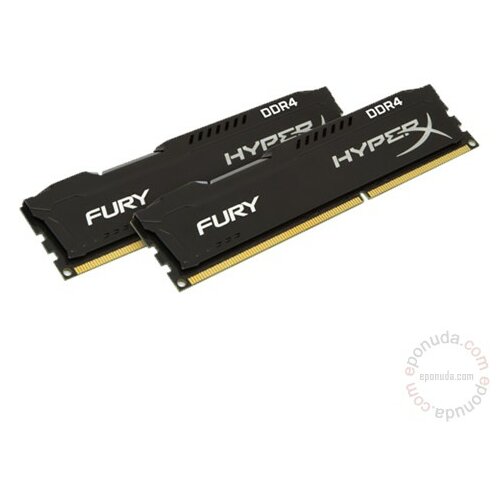 Kingston DDR4 2x8GB 2400MHz Fury Black HX424C15FBK2/16 ram memorija Slike