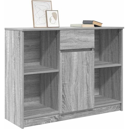  Komoda s ladicom siva sonoma 101x35x76 cm konstruirano drvo Slike