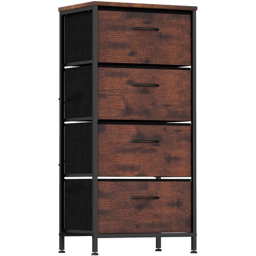 Costway Komoda s 4 predali Spalnica s kovinskim okvirjem, (5000203649) Slike