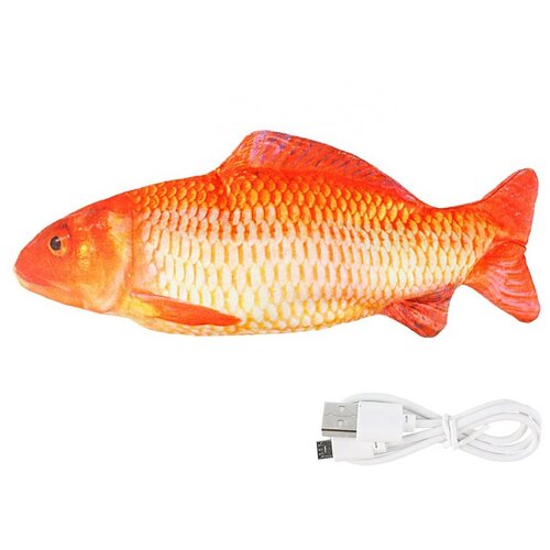  Akumulatorska interaktivna gibljiva riba za mačke USB 26cm 3 Cene