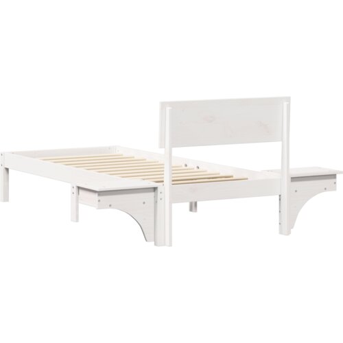  Krevet s okvirima i noćnim ormarićima Bijelo 75 x 190 cm Slike