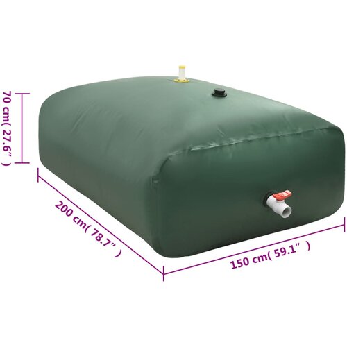  Spremnik za vodu sa slavinom sklopivi 2100 L PVC Slike