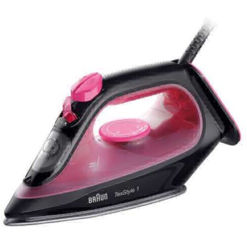 Braun TexStyle 1 Dry & Steam iron Ceramic soleplate 2000 W Black, Purple Cene