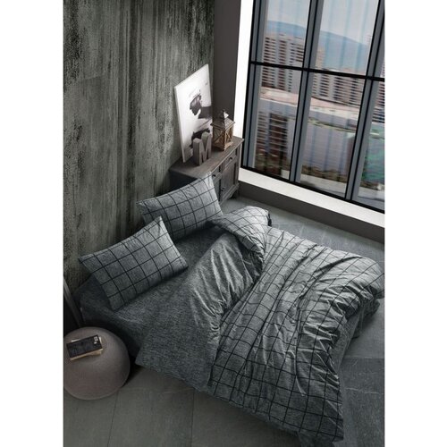  kare - black black ranforce double quilt cover set (de) Cene