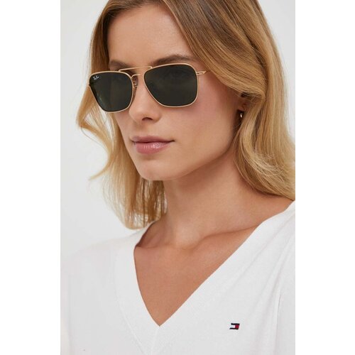 Ray-ban Caravan Reverse RBR0102S 001/VR ONE SIZE (58) Zlata/Zelena Cene