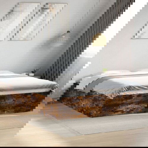 Furnova Posteljni okvir dimljeni hrast 160x200 cm inženirski les, (21939231) Slike