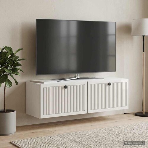 TV ormar za zid Zidne Bijela visokog sjaja 98 x 31 x 30 cm Cene