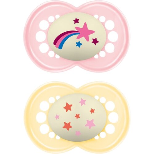 Mam Original Night 6m+ duda Yellow/ Pink 2 kos Cene