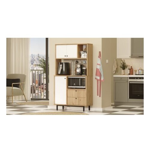 Hanah home RE3-SW oakwhite multi purpose cabinet Slike