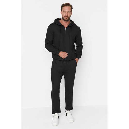 Trendyol Black Men&amp;#039;s Knitted Regular Fit Tracksuit Set Slike