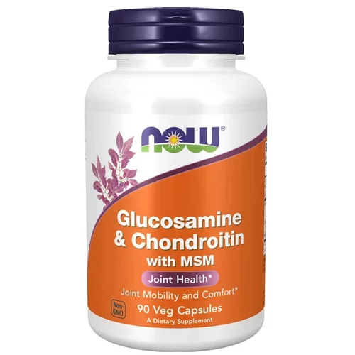 Now Foods Glukozamin & hondroitin z MSM NOW (90 kapsul)
