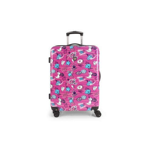 Gabol kofer srednji 46x66x25 cm ABS+PC 62,3l-3,6 kg Sticker roze ( 16KG234146I ) Slike