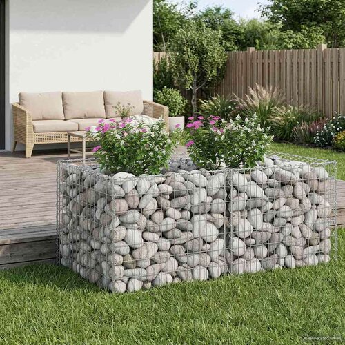  Gabionski uzdignuti krevet Srebrno 100 x 100 x 60 cm - 100 x 100 x 60 cm Cijene