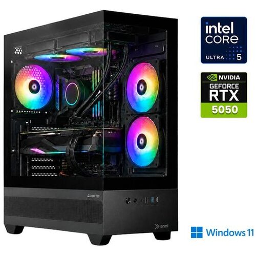 ANNI gaming namizni računalnik Gamer Optimal Ultra 5 225F/Ultra 5 225F/16GB/1TB SSD/Windows 11 Home/RTX 5050 Cene