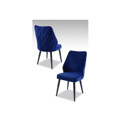 Hanah home set 2 stolice pufi sax blue black Cene