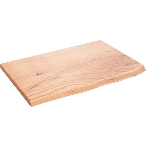 VidaXL Stenska polica svetlo rjava 60x40x2 cm trdna hrastovina, (20810730) Slike