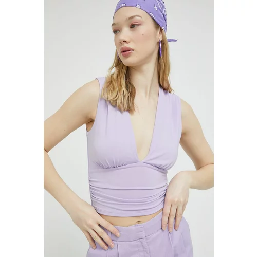 Abercrombie & Fitch Majica ženska, vijolična barva