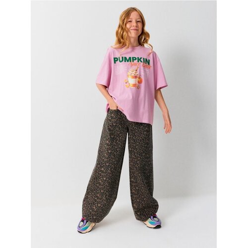 Sinsay Wide leg traperice s leopard printom Cijene