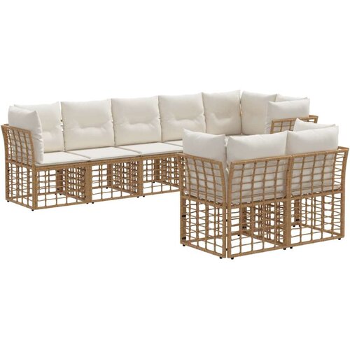  Set vanjskih sofa Prirodna Poliester - Prirodna bez stola Cene