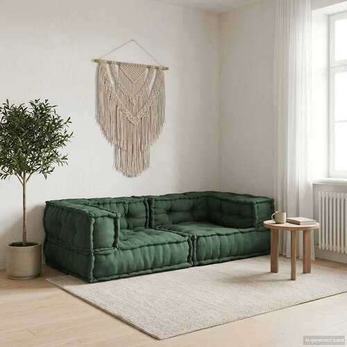  Modularna sofa s 2 sjedi&scaron;ta, zelena, 140x70x36, tkanina Cijene