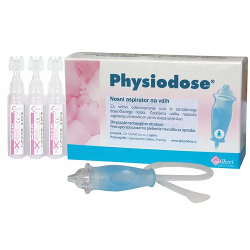 Dr. Gorkič nosni aspirator in fiziolška raztopina physiodose 12x5 ml