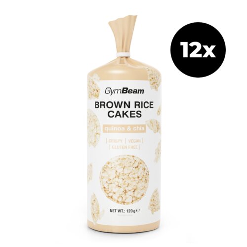 GymBeam brown rice cakes 12 x 120 g quinoa and chia Slike