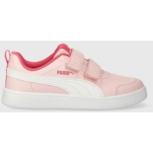 Puma Otroške superge Courtflex v2 roza barva
