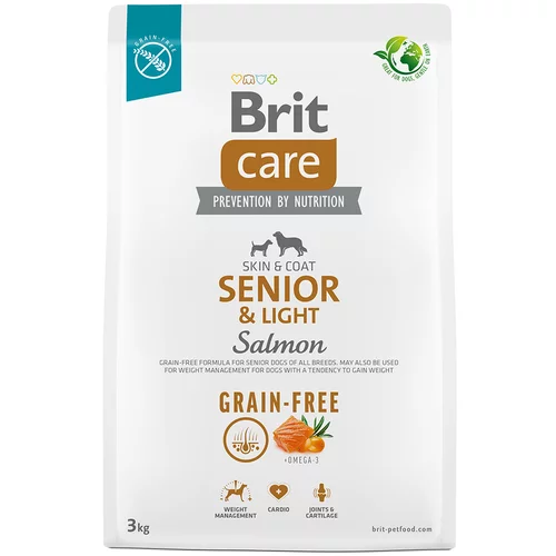 Brit Care Dog Grain-free Senior & Light losos & krompir - Varčno pakiranje: 2 x 3 kg