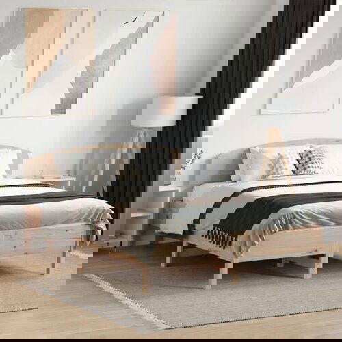 Furnova Posteljni okvir brez vzmetnice 140x190 cm trdna borovina, (22055445) Cene