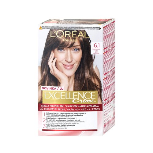 L´Oréal Paris excellence creme triple protection barva za lase za vse vrste las 48 ml odtenek 6,1 natural dark ash blonde Cene
