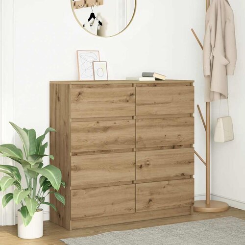 Komoda boja hrasta artisan 100x35x99 cm konstruiranog drva Cene