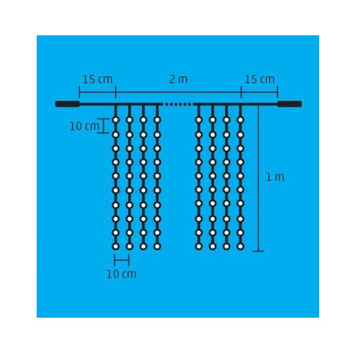 Home dekorativna LED rasvjeta, LED svjetlosna zavjesa - DLF 210/WH Slike