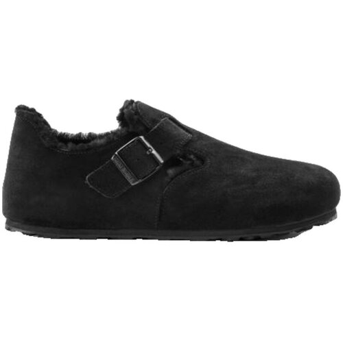 Birkenstock Nogavice Mocassins London Shearling daim Črna Slike