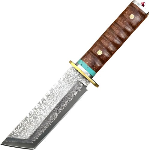 IZMAEL Damastni outdoor nož TR - 39472 - Rjava Cene