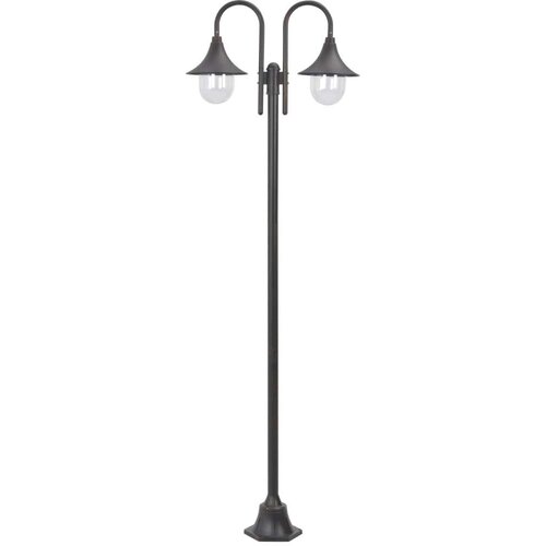 vidaXL vrtna dvostruka stupna svjetiljka od aluminija E27 220 cm brončana Cene