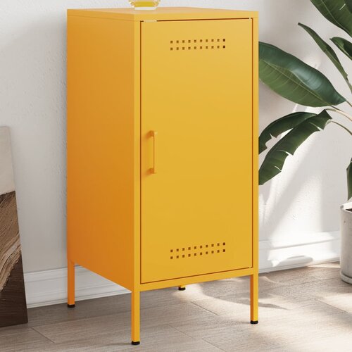  The Living Store Komoda gorčično rumena 36x39x79 cm hladno valjano jeklo - Komoda, (21496127) Slike