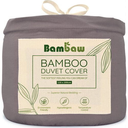 Bambaw prevleka za odejo iz bambusa 135 x 200 cm - dark grey Slike