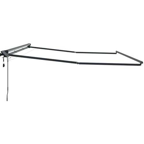  Ručni okvir tende s LED-ima Antracit 4 &amp;times; 3 m Aluminij Slike